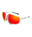 SCICON AEROJET TITANIUM METAL WHITE SUNGLASSES (MULTIMIRROR RED LENSES)