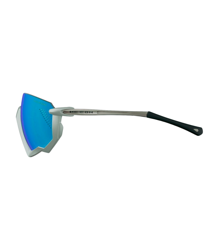 SCICON AEROJET TITANIUM METAL WHITE SUNGLASSES (MULTIMIRROR BLUE LENSES)