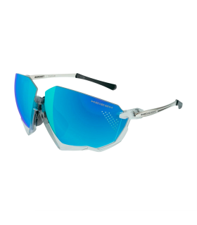 SCICON AEROJET TITANIUM CRYSTAL GLOSS SUNGLASSES (MULTIMIRROR BLUE LENSES)