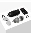 SCICON AEROJET TITANIUM METAL WHITE SUNGLASSES (MULTIMIRROR SILVER LENSES)