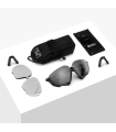 SCICON AEROJET TITANIUM METAL BLACK SUNGLASSES (MULTIMIRROR SILVER LENSES)