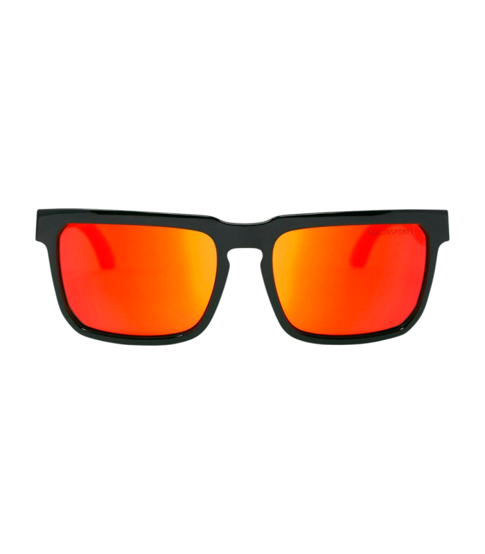 SCICON GALLIO BLACK SUNGLASSES (MULTIMIRROR RED LENSES)