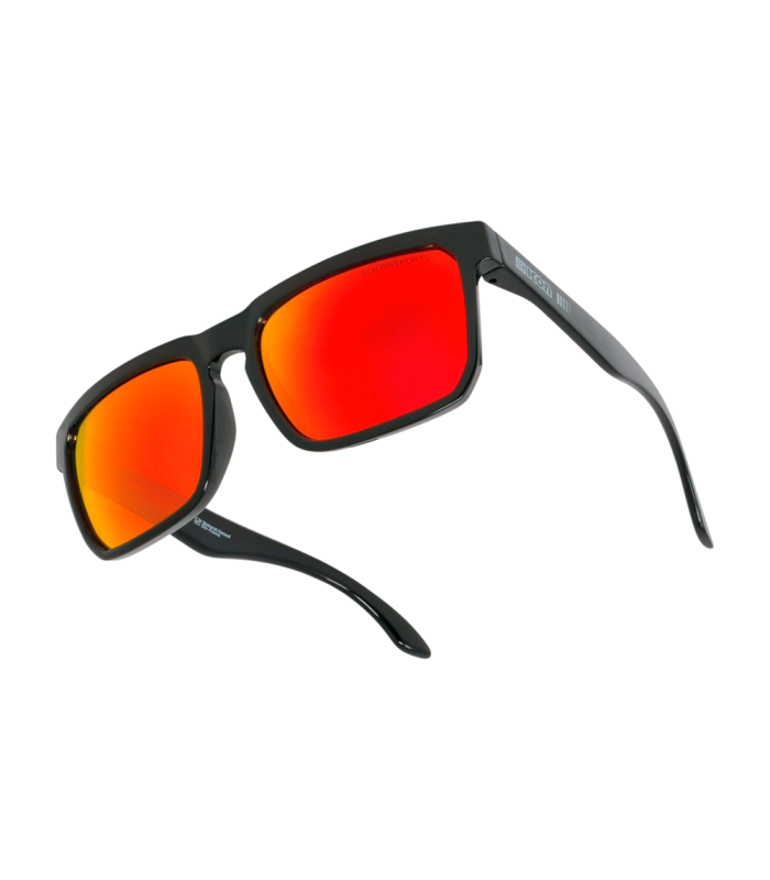 SCICON GALLIO BLACK SUNGLASSES (MULTIMIRROR RED LENSES)