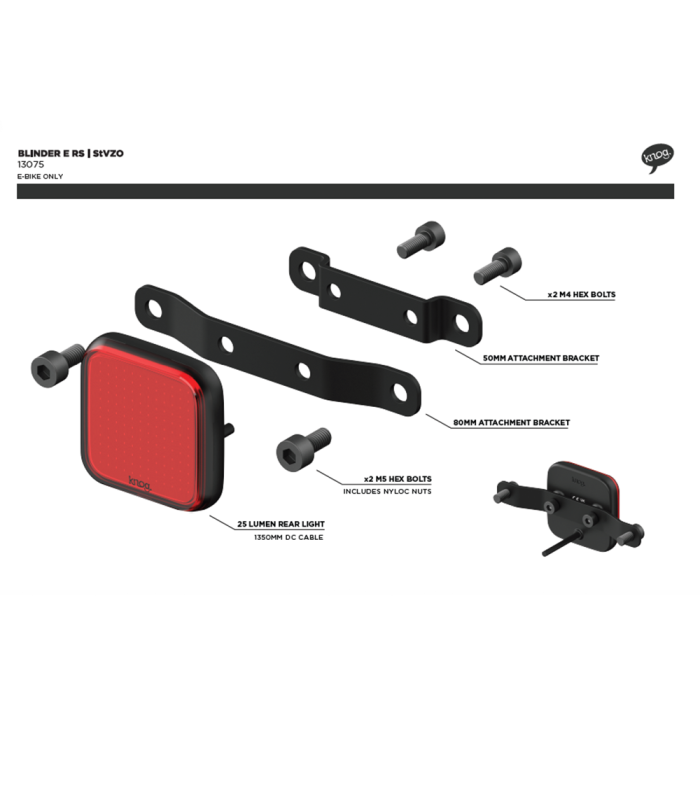 LUZ TRASERA KNOG BLINDER E RS E-BIKE