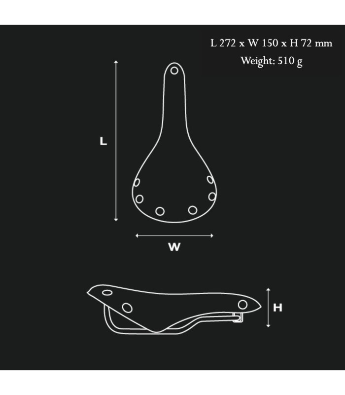 BROOKS SWIFT CHROME SADDLE (BLACK)