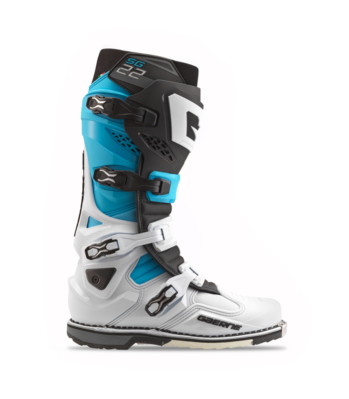 GAERNE SG-22 LIMITED EDITION BOOTS (WHITE/BLACK/LIGHT BLUE)