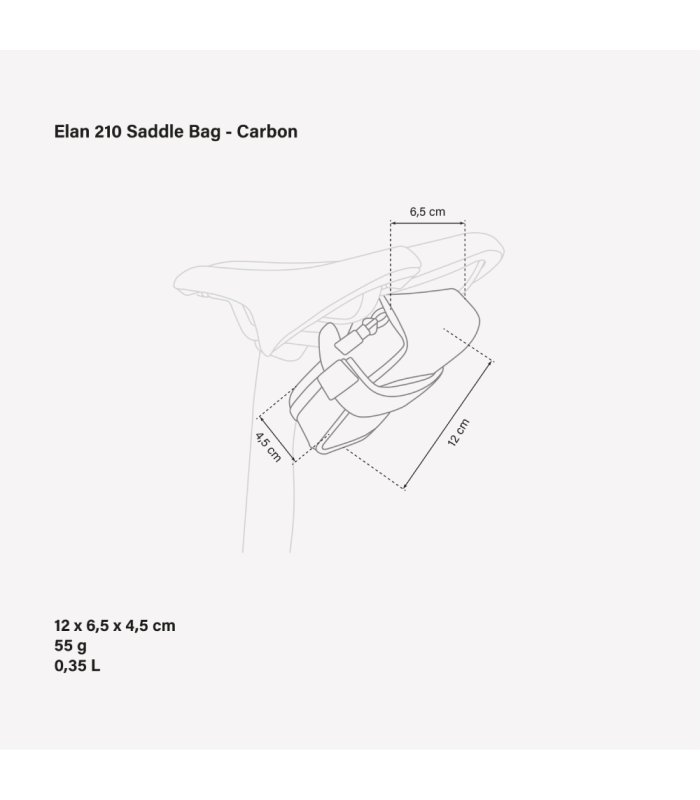 SCICON ELAN 210 SMALL SADDLE BAG (CARBON BLACK)