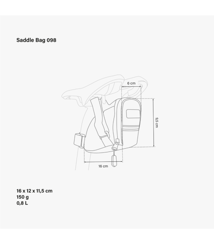 SCICON 098 MEDIUM SADDLE BAG (BLACK)