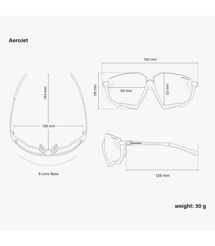 SCICON AEROJET TITANIUM METAL WHITE RX SUNNGLASSES (CLEAR LENSES)