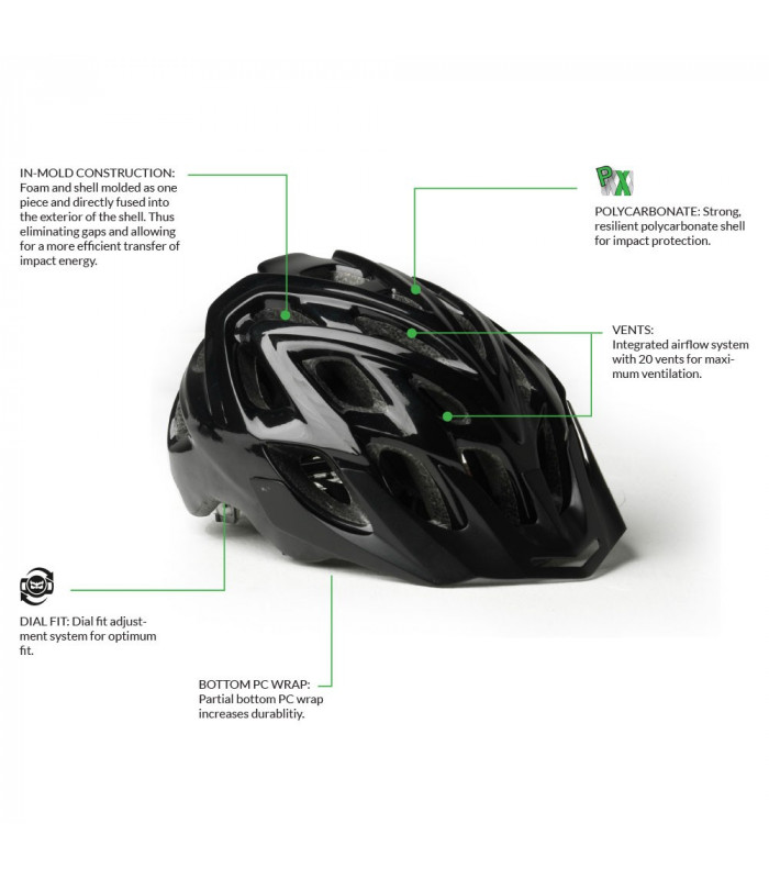KALI CHAKRA HELMET (HI-VIZ GREEN)