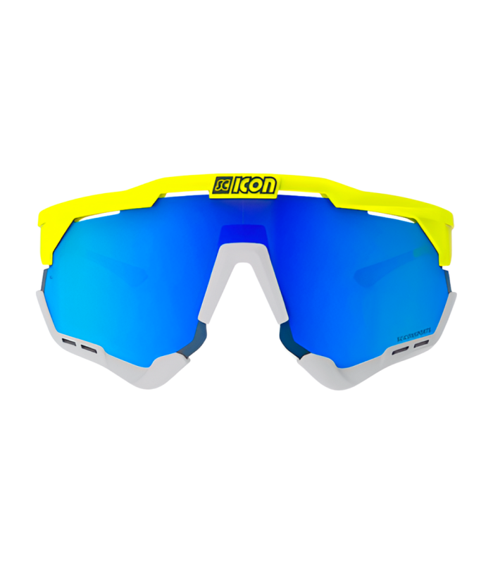 GAFAS SCICON AEROSHADE XL AMARILLO NEON (LENTE MULTIESPEJO AZUL)