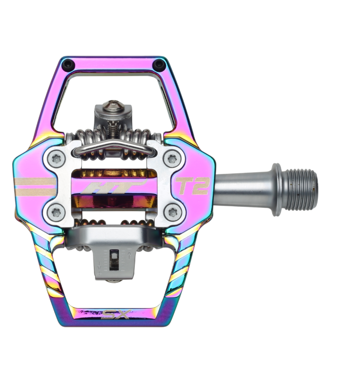 PEDALES BMX HT T2-SX (OIL SLICK)