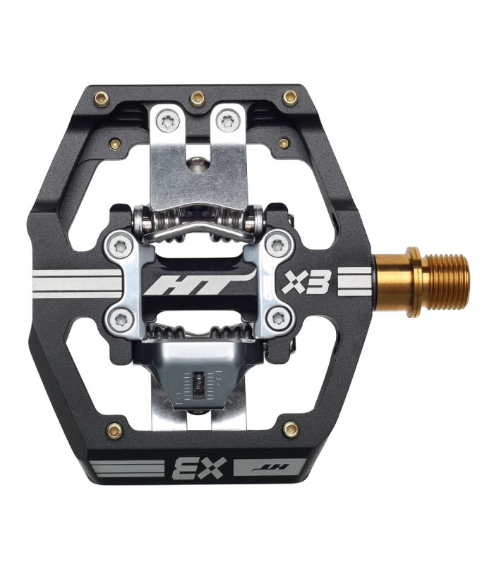 HT X3 TITANIUM SPINDLE DOWNHILL-ENDURO PEDALS (STEALTH BLACK)