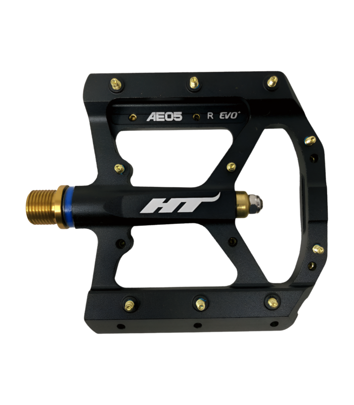 HT AE05 TITANIUM SPINDLE PLATFORM PEDALS (BLACK)