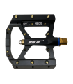HT AE05 TITANIUM SPINDLE PLATFORM PEDALS (BLACK)
