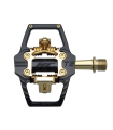 HT T2-SX LIMITED EDITION BMX PEDALS (STEALTH BLACK/GOLD MECHANISM)