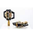 HT T2 TITANIUM SPINDLE LIMITED EDITION ENDURO PEDALS (STEALTH BLACK/GOLD MECHANISM)