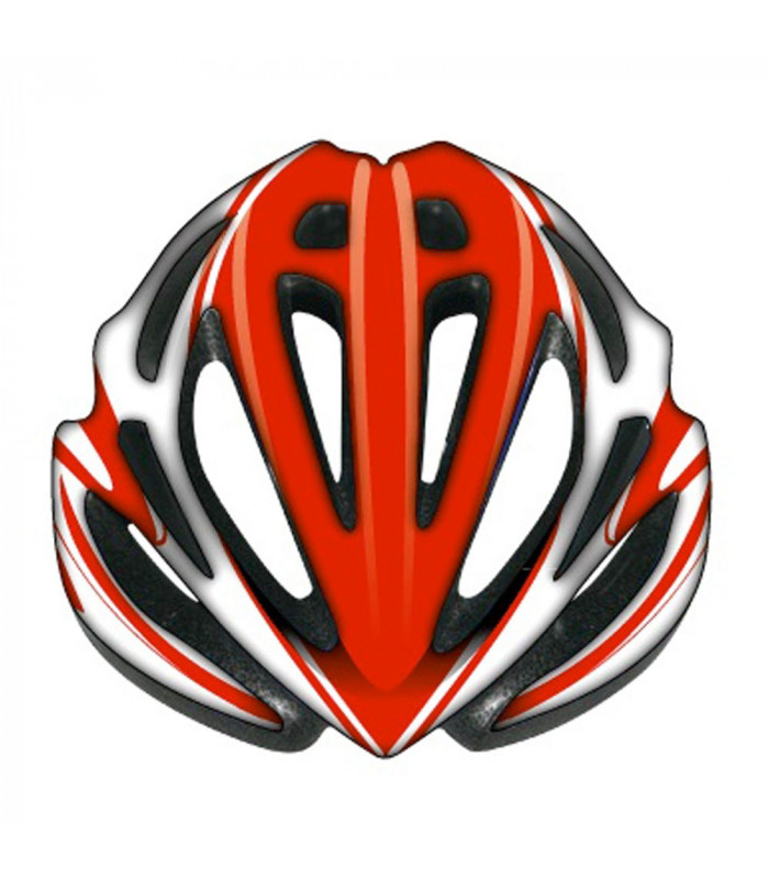 CASCO KALI LOKA CRYSTAL-RED/WHITE (TALLA S)