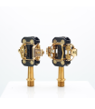 HT M2 TITANIUM SPINDLE CROSS COUNTRY LIMITED EDITION PEDALS (STEALTH BLACK/GOLD MECHANISM)