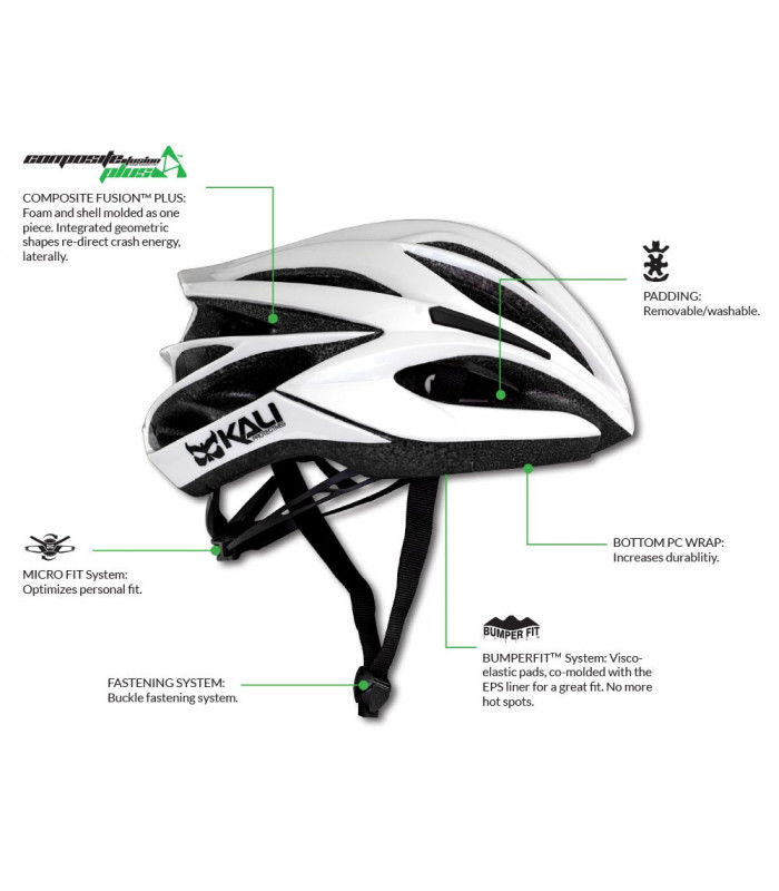 CASCO KALI LOKA CRYSTAL-BLACK/WHITE (TALLA S)