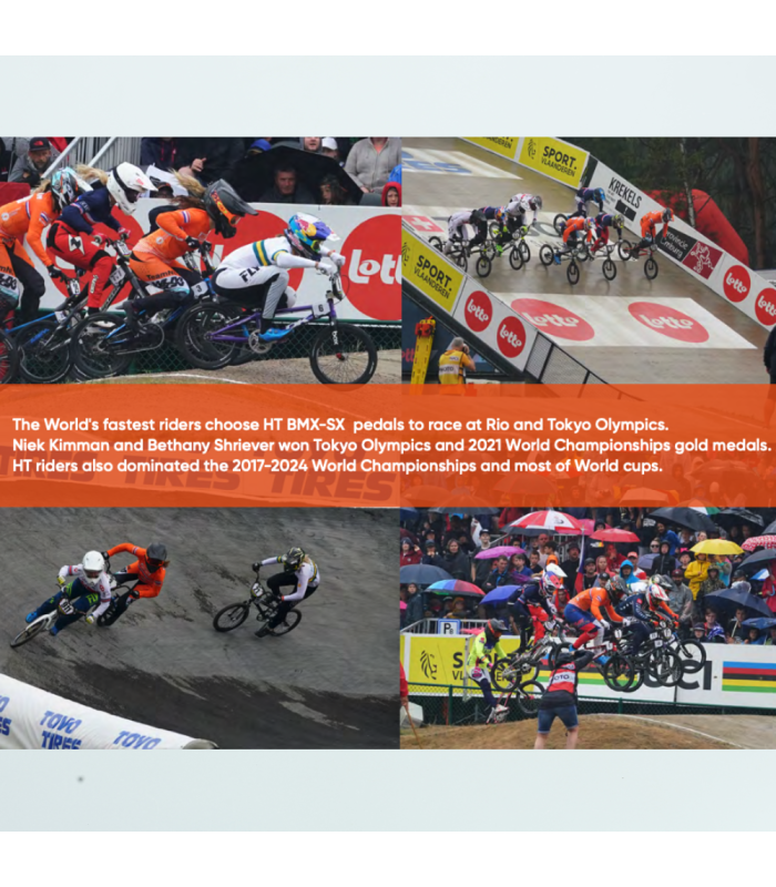 HT T2-SX BMX PEDALS (STEALTH BLACK)