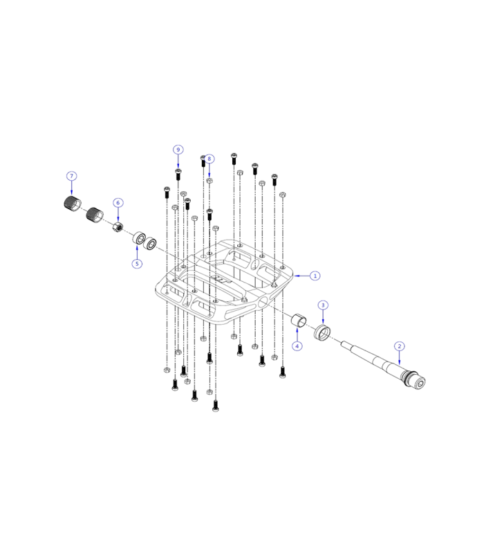 PINS PEDALES HT PA03A (NEGRO)