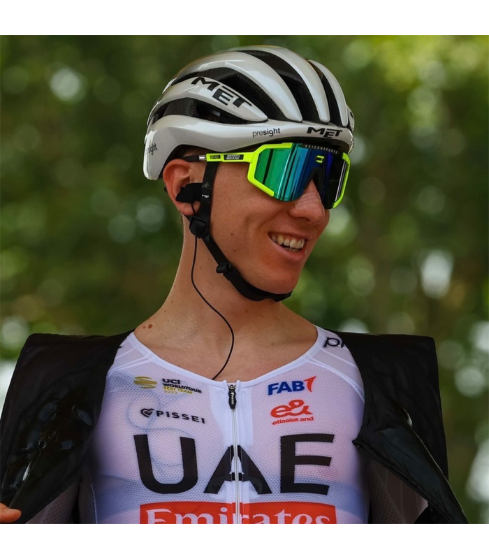 SCICON AEROSCOPE FLUO YELLOW SUNGLASSES (MULTIMIRROR BLUE LENS)