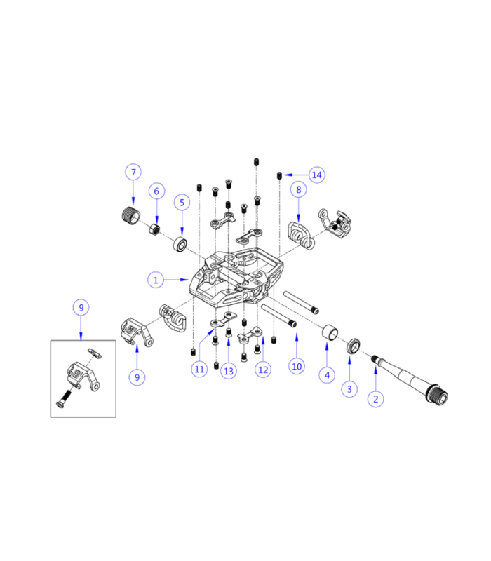 PEDALES ENDURO HT T2 EJE TITANIO (NEGRO)