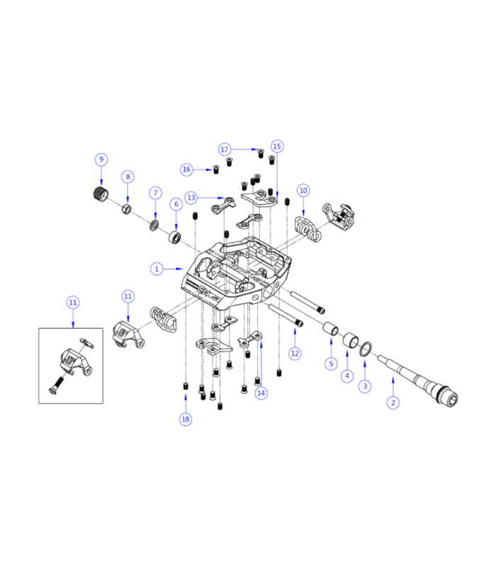 HT X3 TITANIUM SPINDLE DOWNHILL-ENDURO LIMITED EDITION PEDALS (STEALTH BLACK-GOLD MECHANISM)