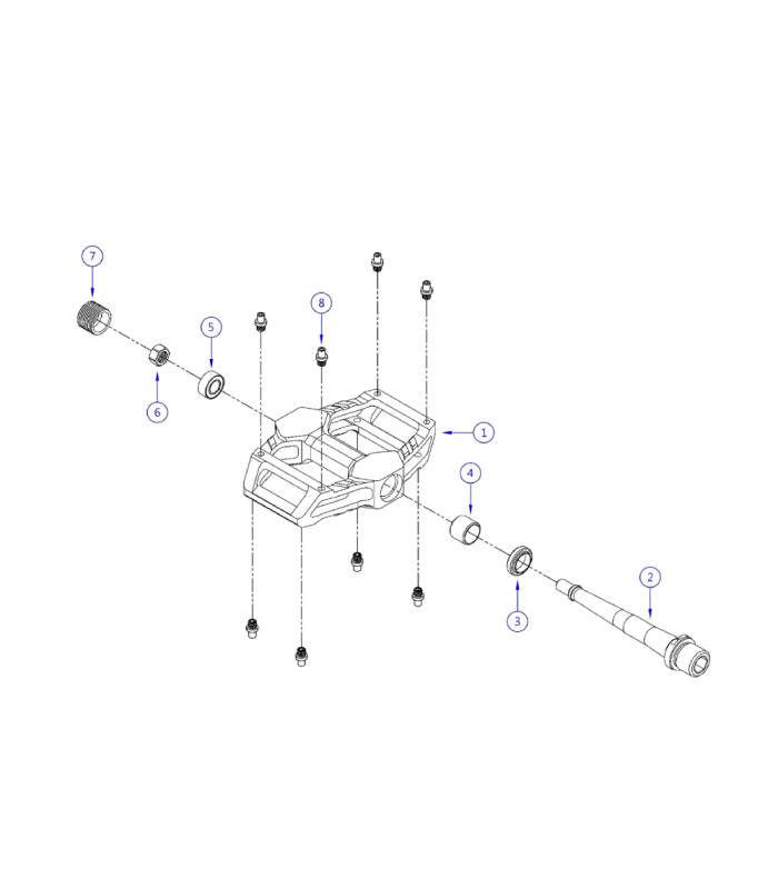 PINS PEDALES HT AR06SX (PLATA)
