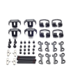 DESPIECE COMPLETO CLIPS ENGANCHE PEDALES HT X2-SX (NEGRO)