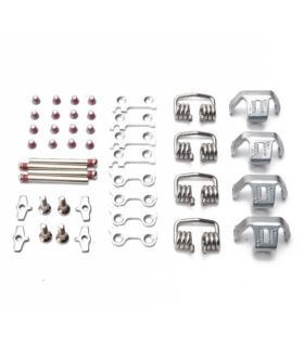 DESPIECE COMPLETO CLIP ENGANCHE PEDALES HT X2-SX (PLATA)