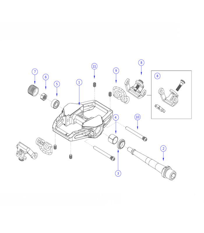 PEDALES HT GT1 (NEGRO)