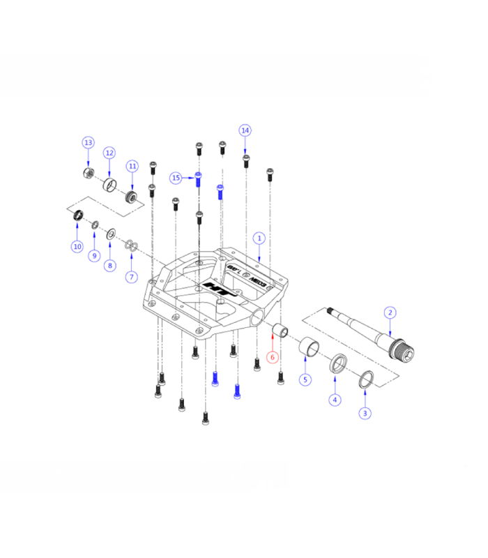 HT ME03T TITANIUM SPINDLE PEDALS (STEALTH BLACK)
