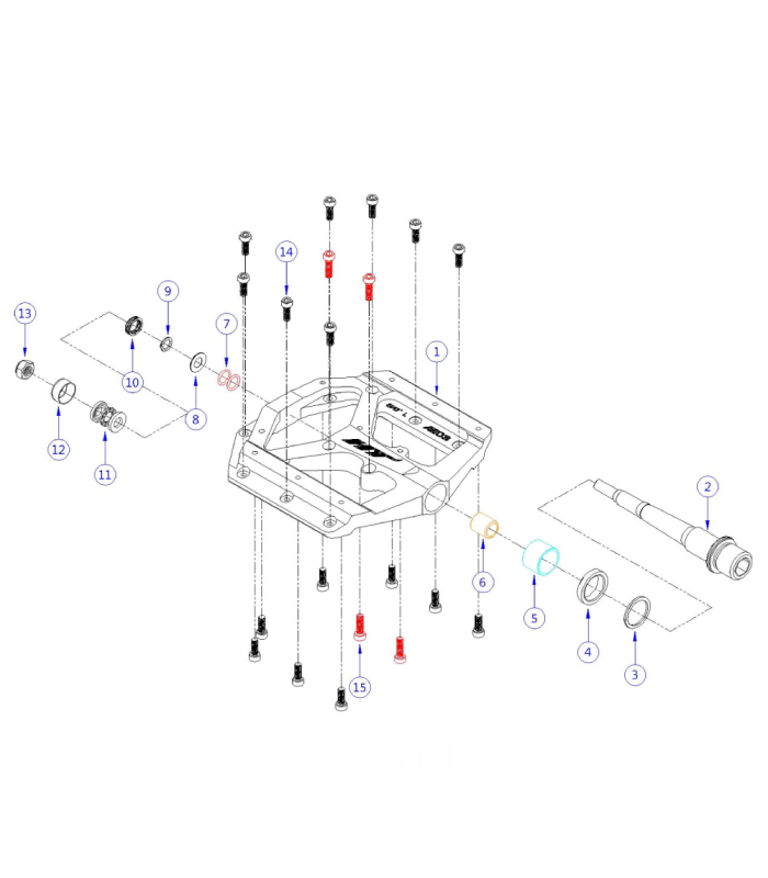 HT AE03 PEDAL PINS (BLACK) | TopFun.com