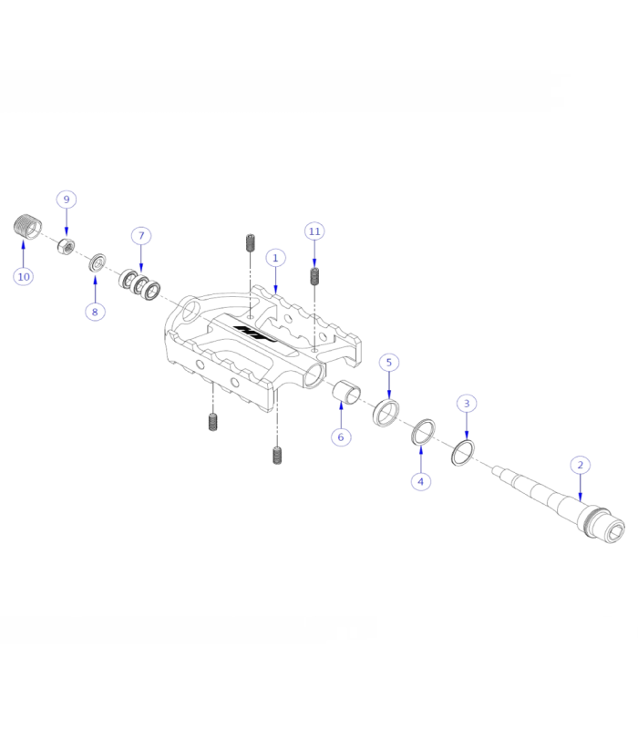 HT ARS02 URBAN PEDALS (ROYAL BLUE)
