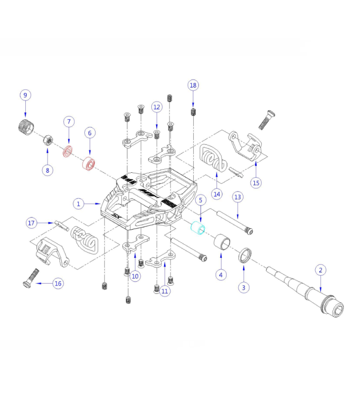 HT T1-SX CLIP MECHANISM KIT (BLACK)