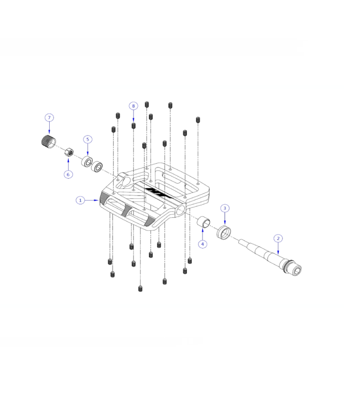 HT AN06 DOWNHILL PEDALS (GOLD)