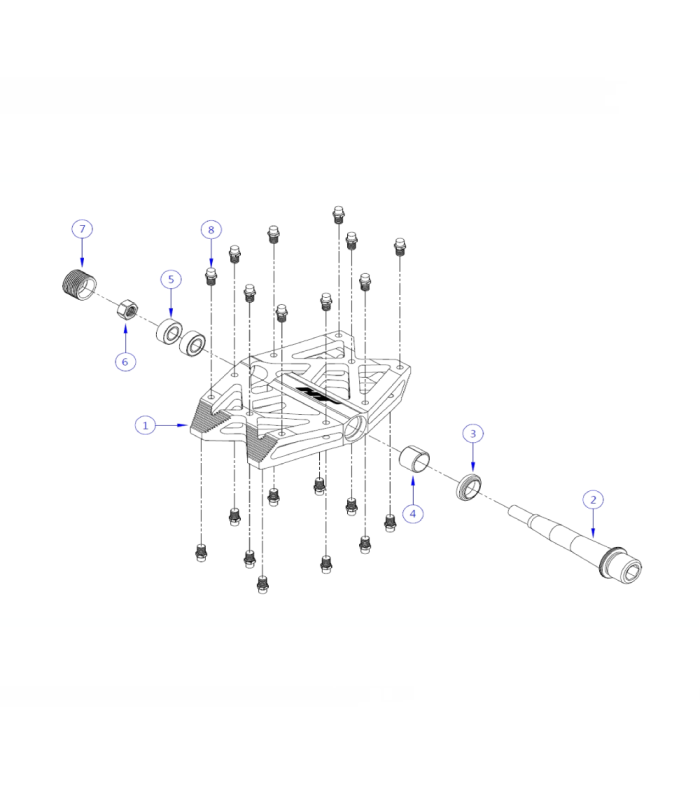 PINS PEDALES HT AX01A (NEGRO)