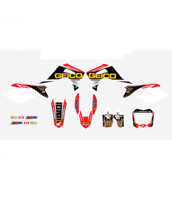 KIT ADHESIVOS D'COR VISUALS EQUIPO GEICO HONDA CRF (2013-2014)