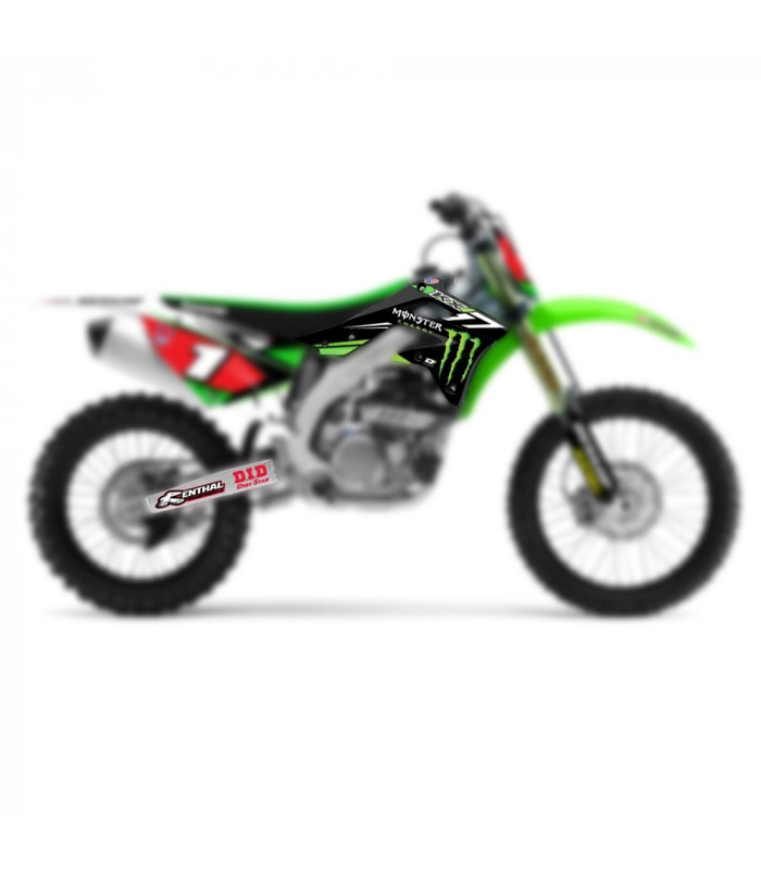 KIT ADHESIVOS D'COR VISUALS MONSTER ENERGY KAWASAKI KX 450 F (2012-2014)