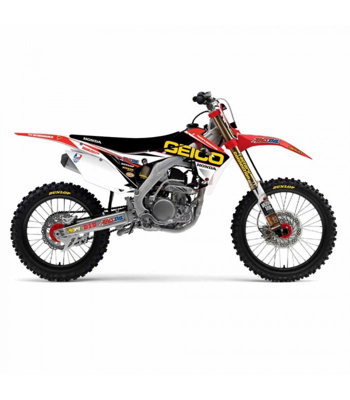 D'COR VISUALS TEAM GEICO GRAPHICS KIT HONDA CRF 450 (2013-2014)