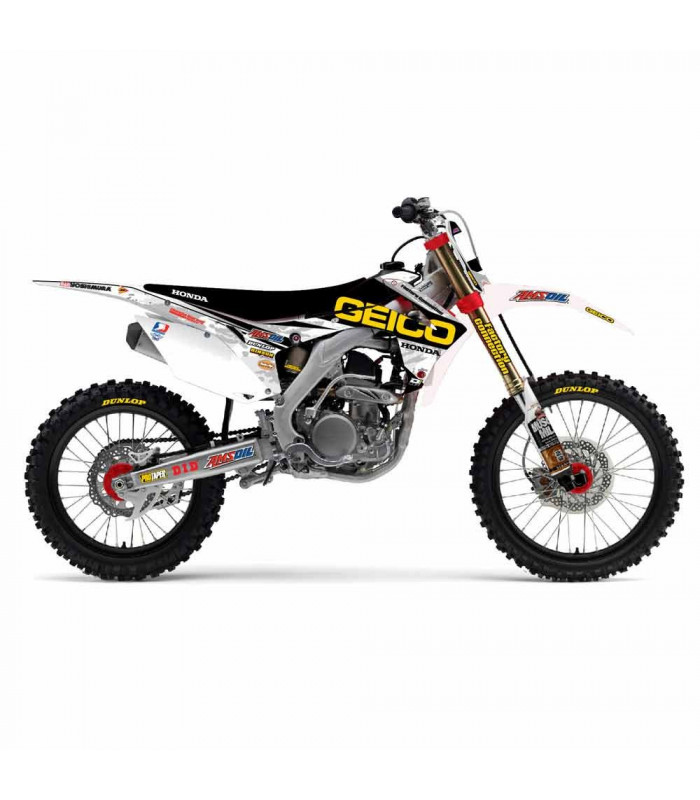 D'COR VISUALS TEAM GEICO GRAPHICS KIT HONDA CRF 450 (2013-2014)