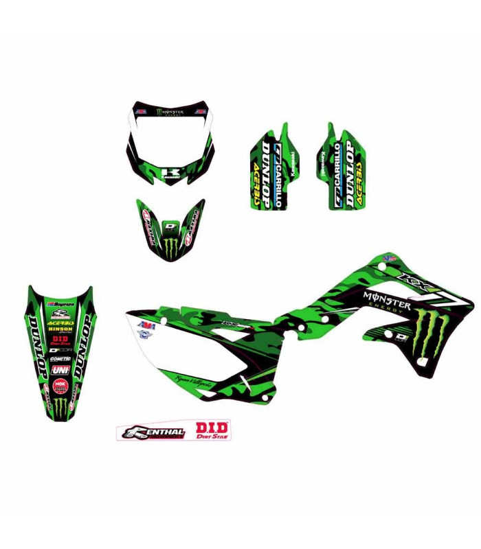 KIT ADHESIVOS D'COR MONSTER ENERGY KAWASAKI KX 450 F (2013-2014)