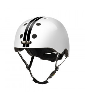 CASCO MELON STRAIGHT (BLANCO/NEGRO)