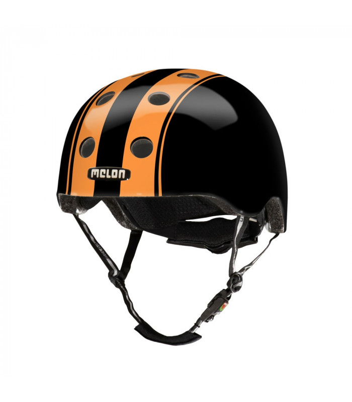 CASCO MELON DOUBLE NARANJA/NEGRO