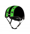 CASCO MELON DOUBLE VERDE-NEGRO MATE
