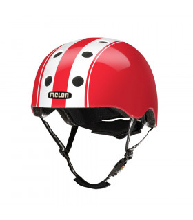 MELON DOUBLE WHITE RED HELMET (SIZE: XL)