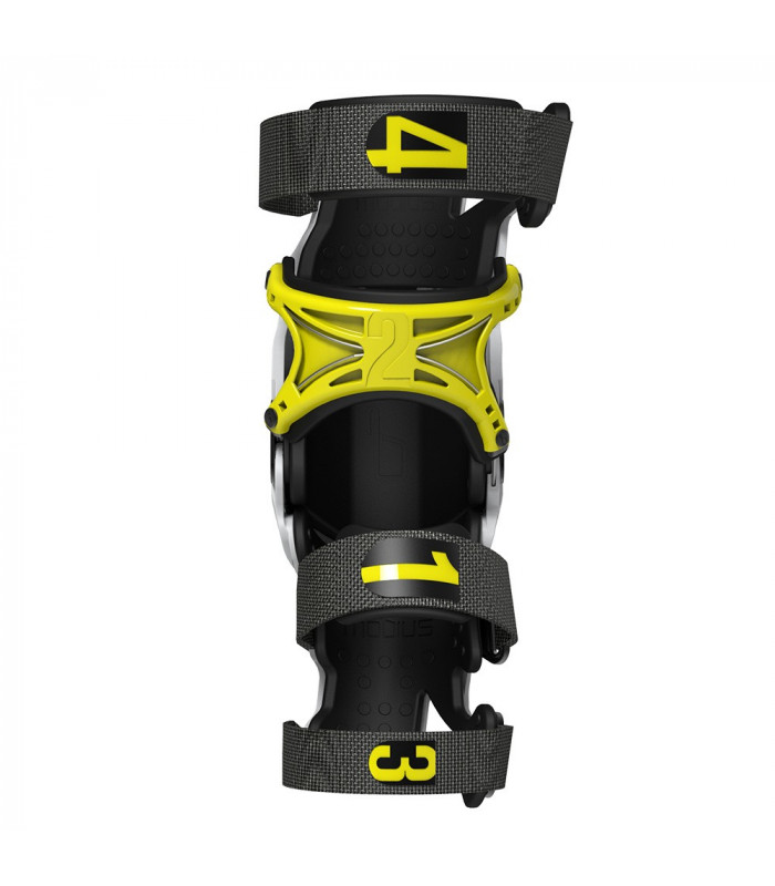 MOBIUS X8 KNEE BRACES (WHITE/ACID YELLOW)