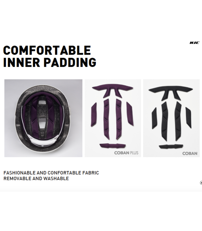 CASCO HJC COBAN (CREMA MARFIL MATE/BRILLANTE)